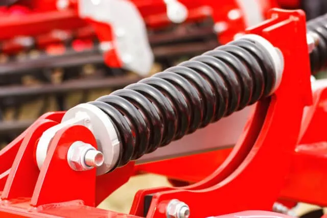 Steel Spring on industrial machinery
